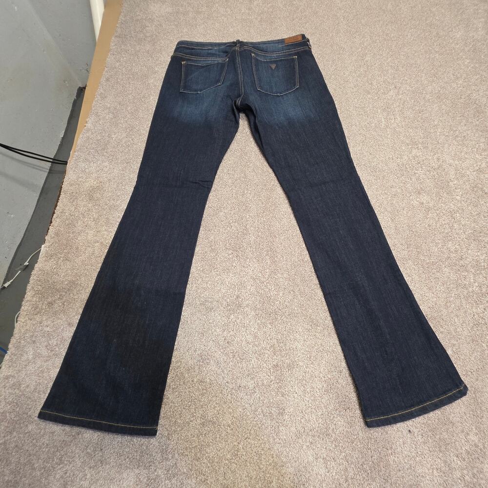Indie Sleaze y2k Guess Bootcut Jeans size 32 Dark Wash Stretch Indigo Mid Rise